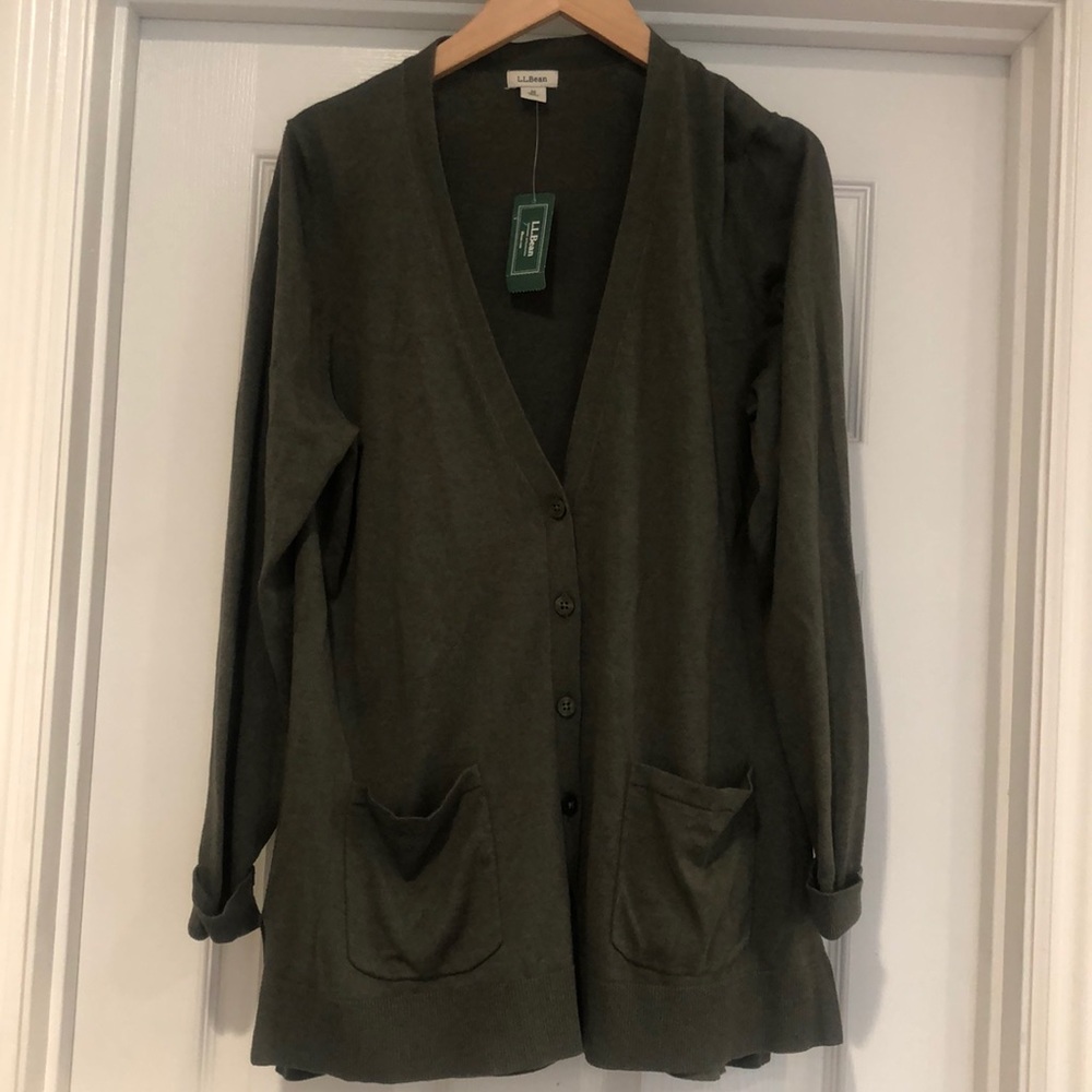 LL Bean V Neck Cardigan
